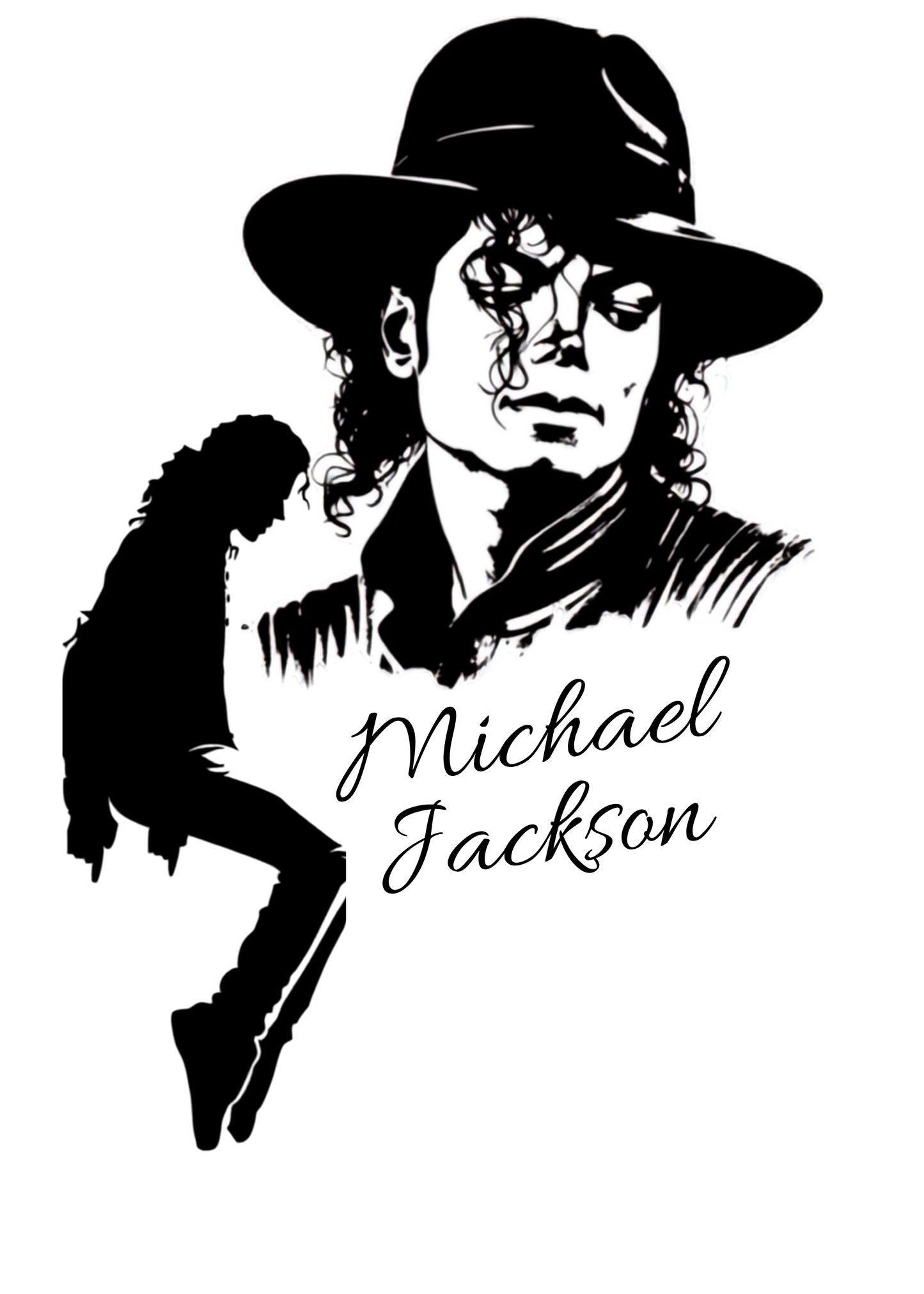 Plantilla de Polo Talla S 25x35 Michael Jackson