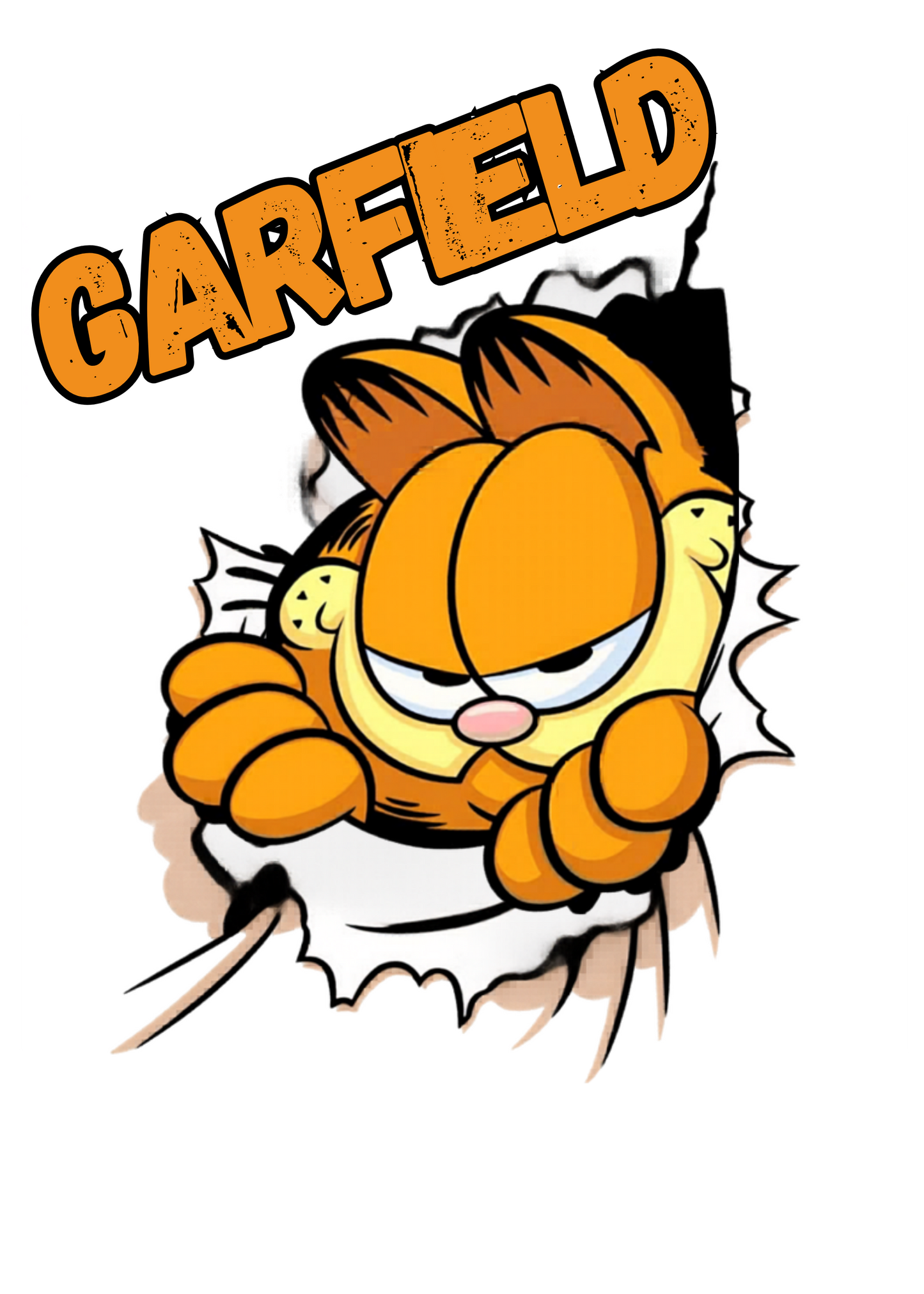 Plantilla de Polo Talla S 25x35 Garfield PNG