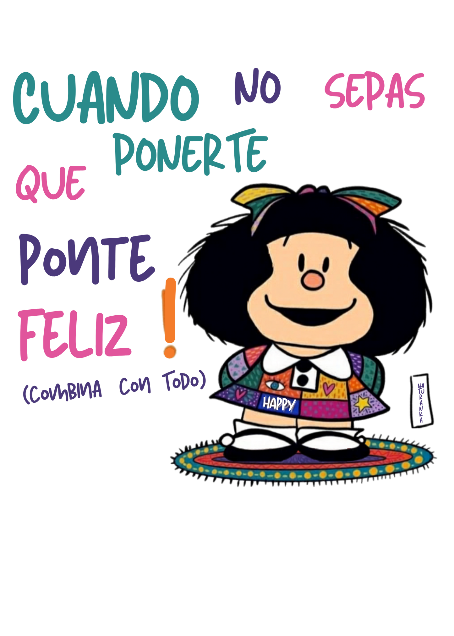 Plantilla de Polo Talla S 25x35 Mafalda