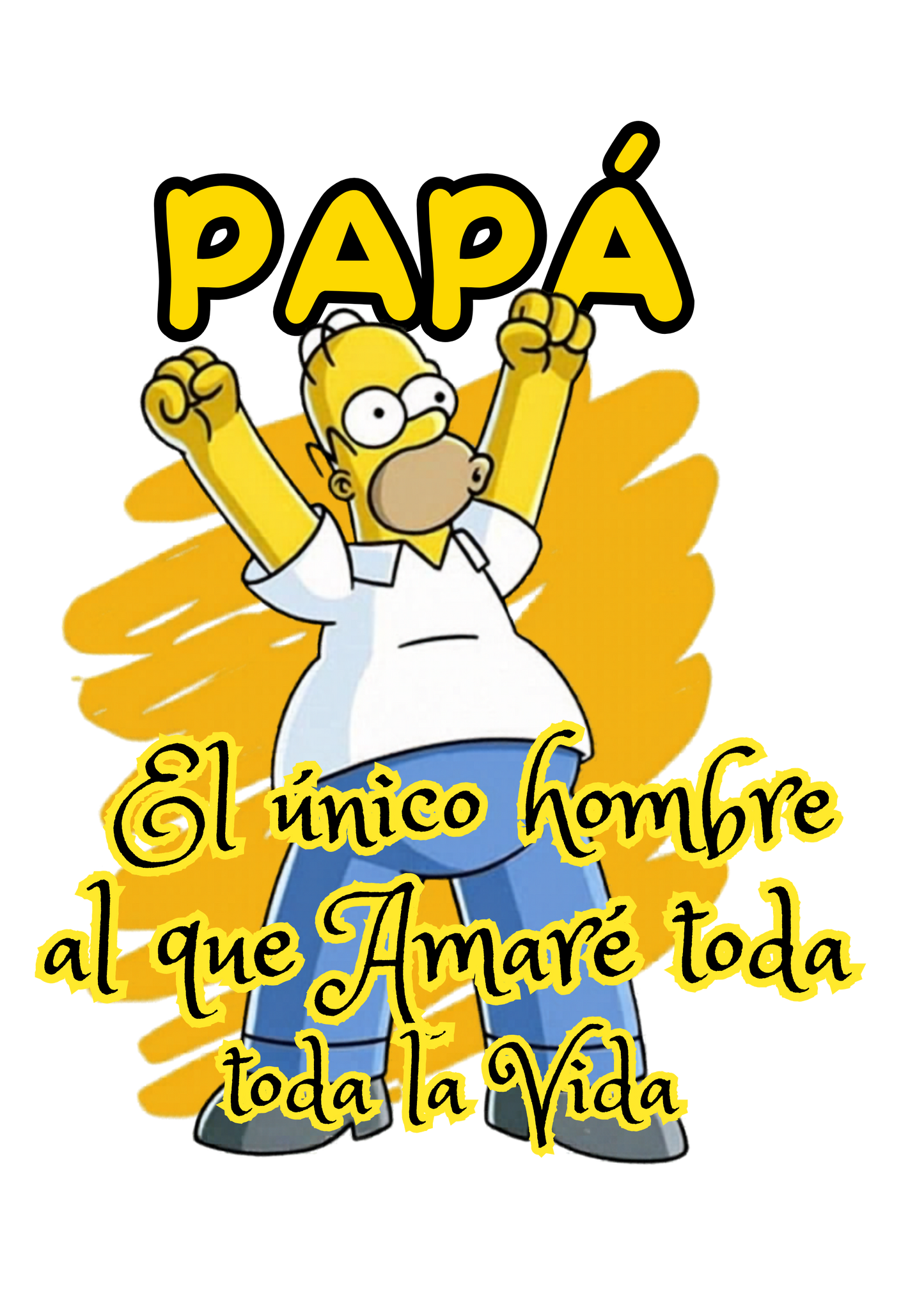Plantilla de Polo Talla S 25x35 Papá el Único que Amaré Toda la Vida PNG