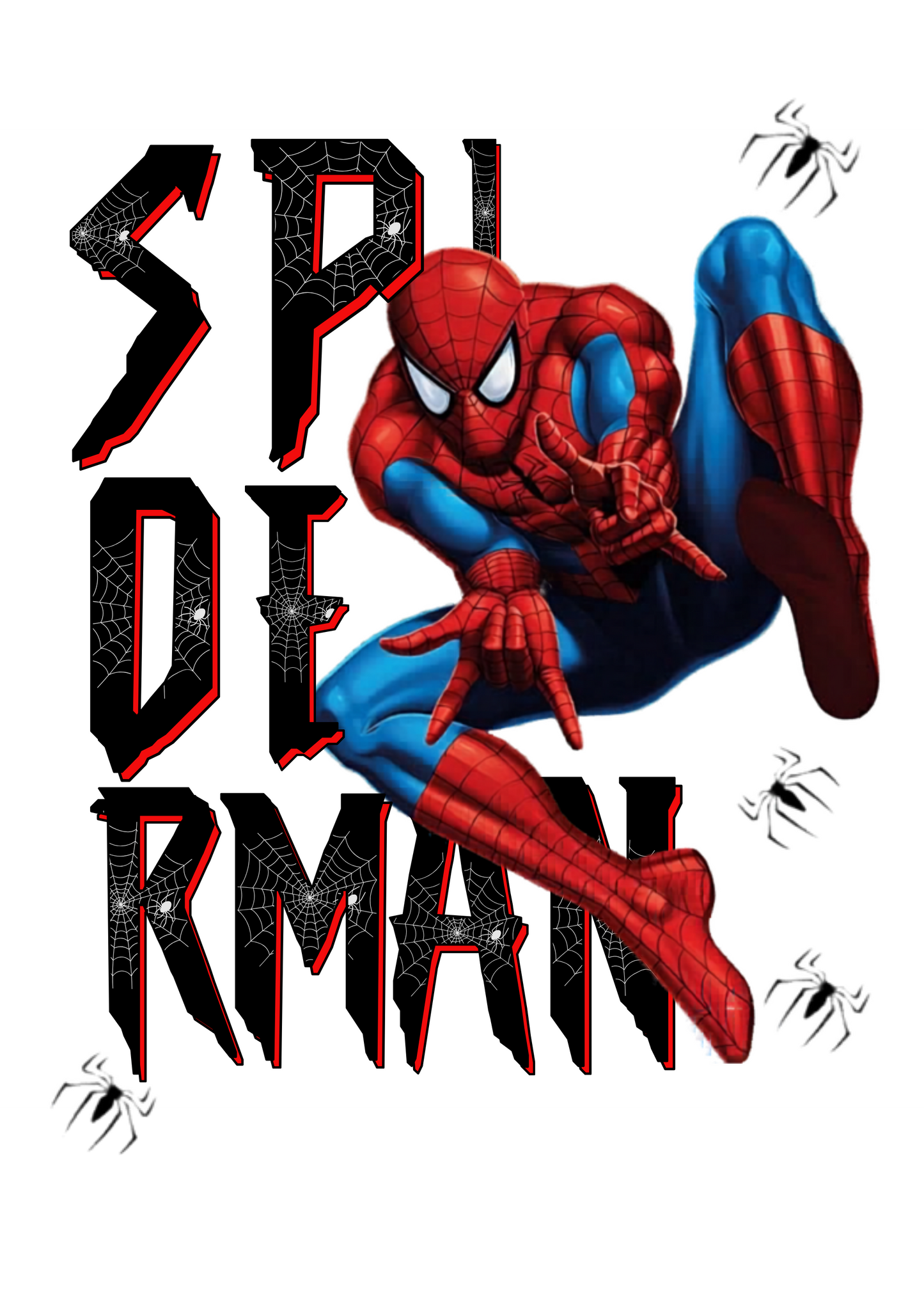 Plantilla de Polo Talla S 25x35 Spiderman PNG