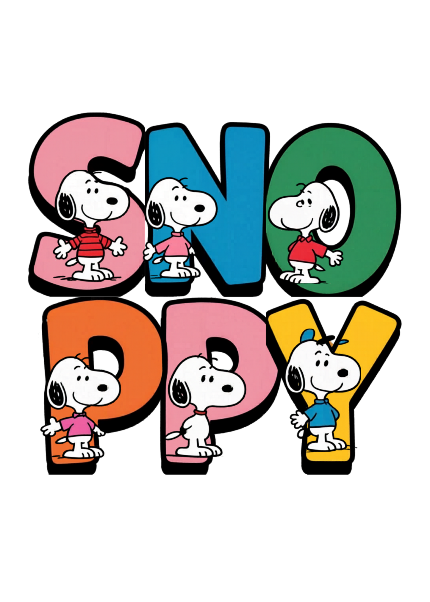 Plantilla de Polo Talla S 25x35 Snoopy
